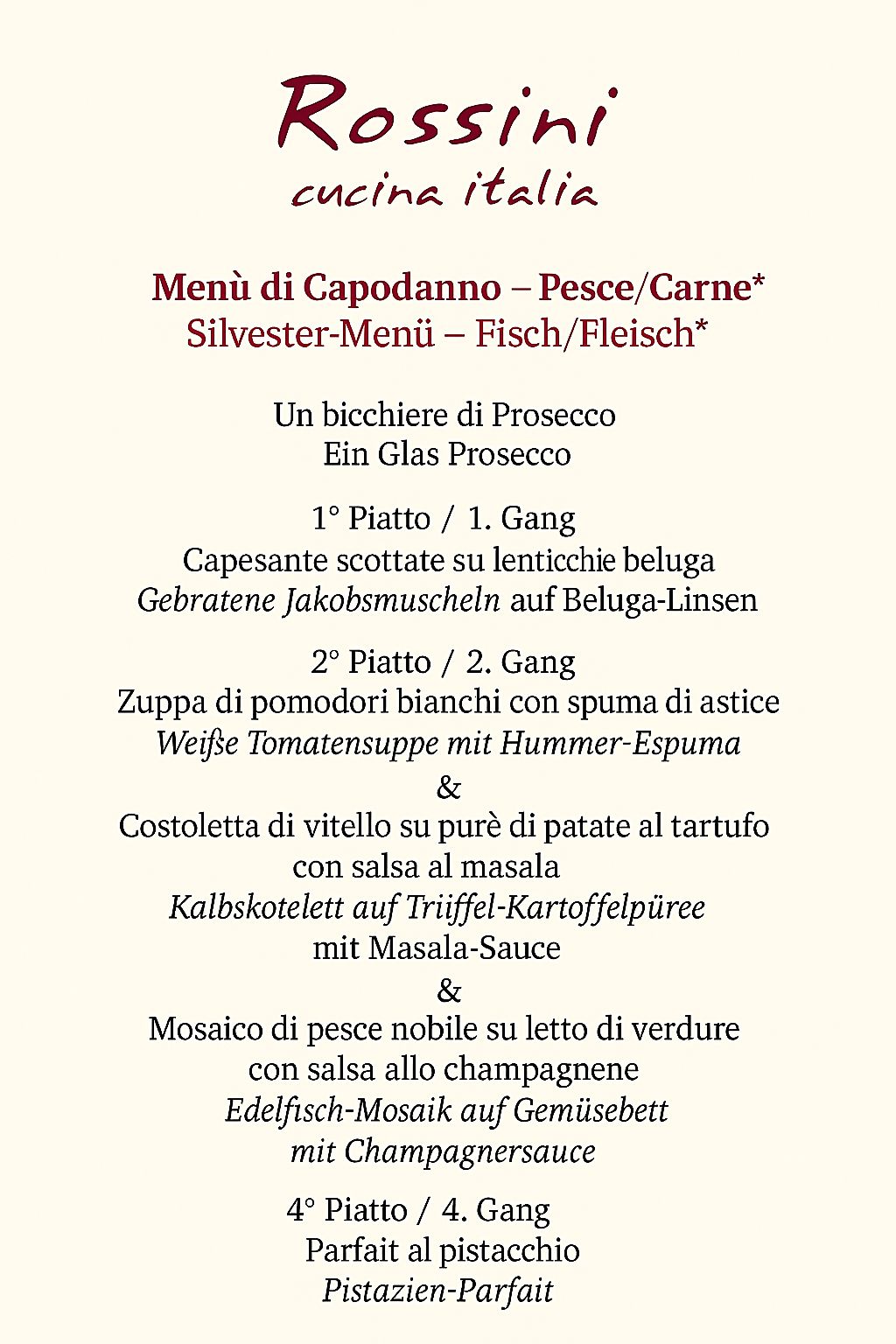 Silvester Menü